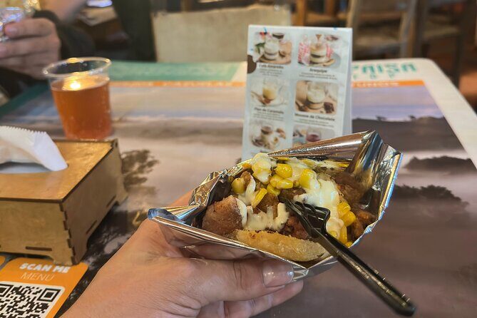 Chiva Rumbera and Medellin Gastrotour - SP Sazon Paisa: where the arepa tasting becomes the centerpiece