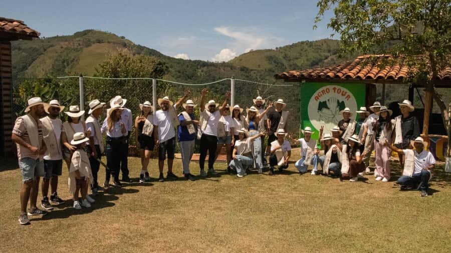 Medellin: Coffee and fruit tour - Entering farmer-life: the poncho, photo spots, and the big hand