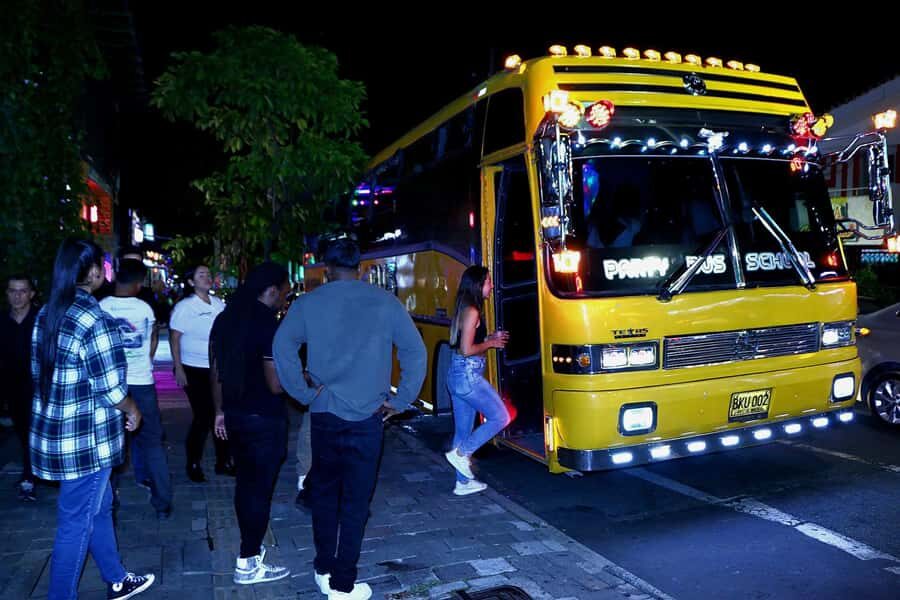 Medellin: Rumbero Party Bus with all the beer you can drink - Meeting Point in El Poblado: Where the Night Starts