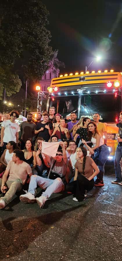 Medellin: Rumbero Party Bus with all the beer you can drink - Unlimited Beer + Live DJ: The Energy Engine