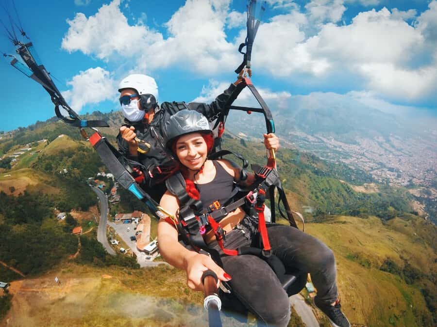 Paraglide over beautiful Medellin - The Mountain Drive and the 200-Step Reality Check